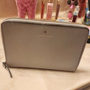 Kate Spade Silver Tone Project Large Organizer Wallet